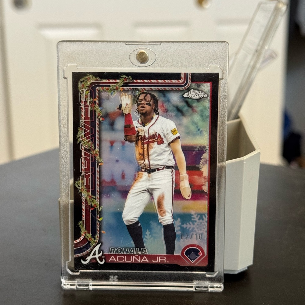 Topps Chrome Holiday Ronald Acuna Jr. Black Parallel 2/10